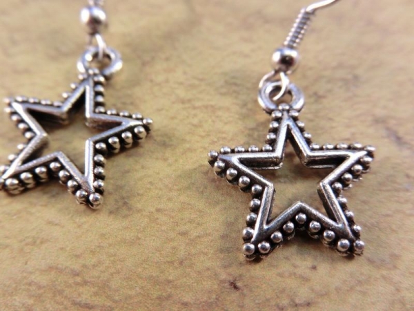 Stern Ohrringe Vintage Optik Star Himmel Nacht